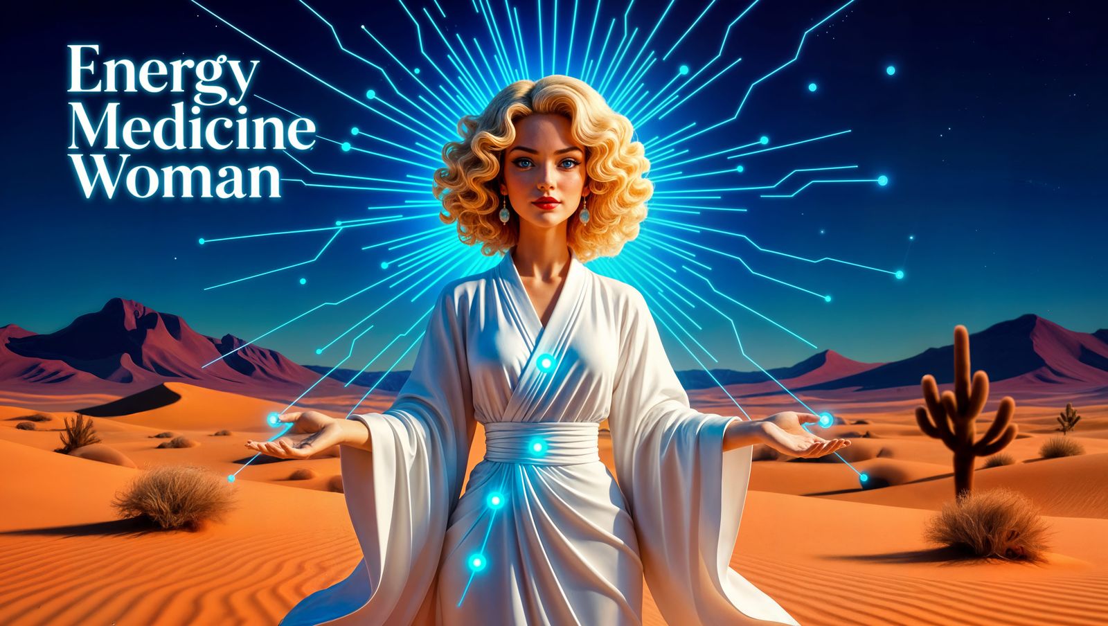 Mysterious Energy Medicine Woman in a Dali-Inspired Desert N...