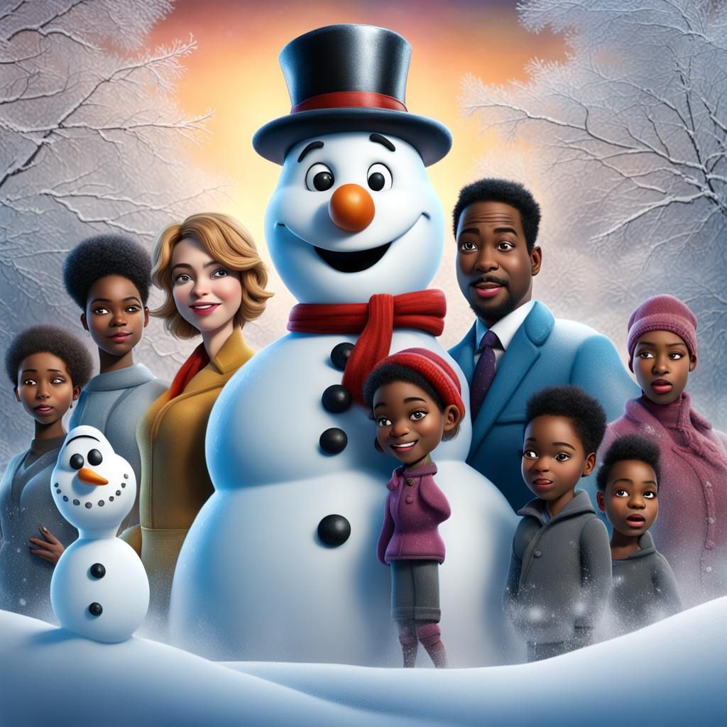 Hyperrealistic Frosty Movie Trailer Landscape