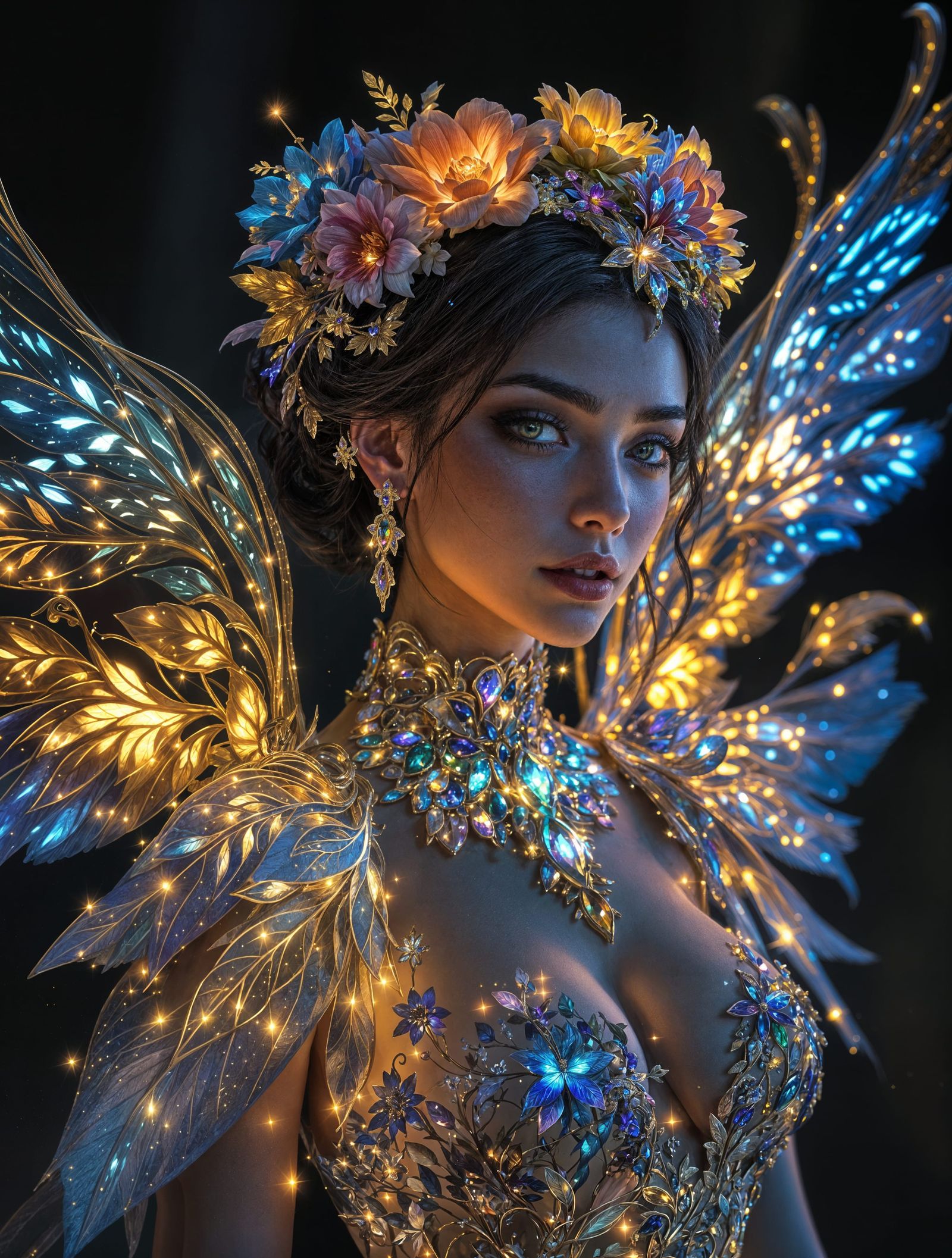 Celestial Angel of Radiant Petals