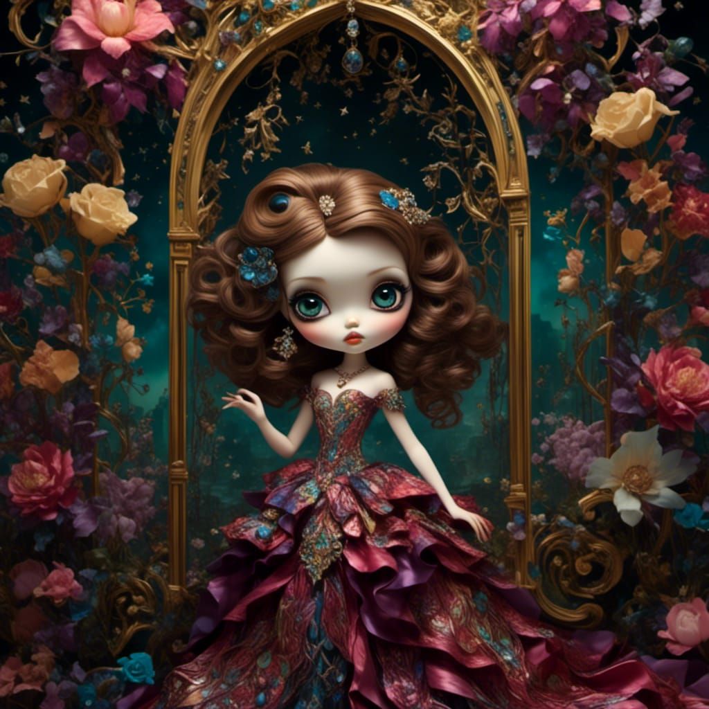 Detailed Female Portrait with Expressive Eyes