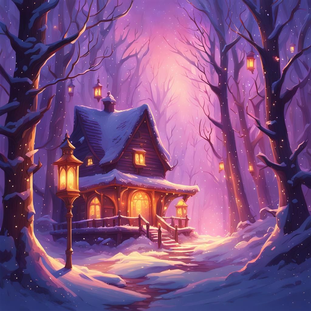 Winter Forest Fantasy Concept Art