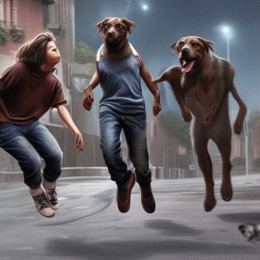 Cerberus Plays Basketball: A Digital Matte Painting