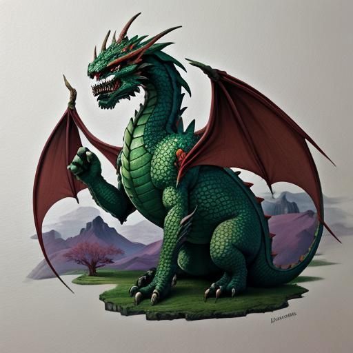 Half-Giant Half-Dragon Hybrid Creature