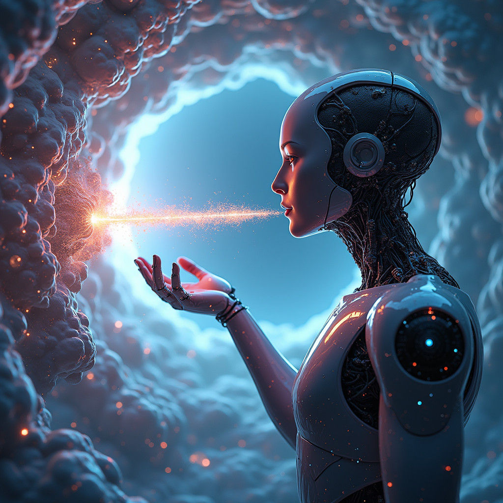 Android Builds Spaceship with Nanobots: Hyperrealistic Digit...