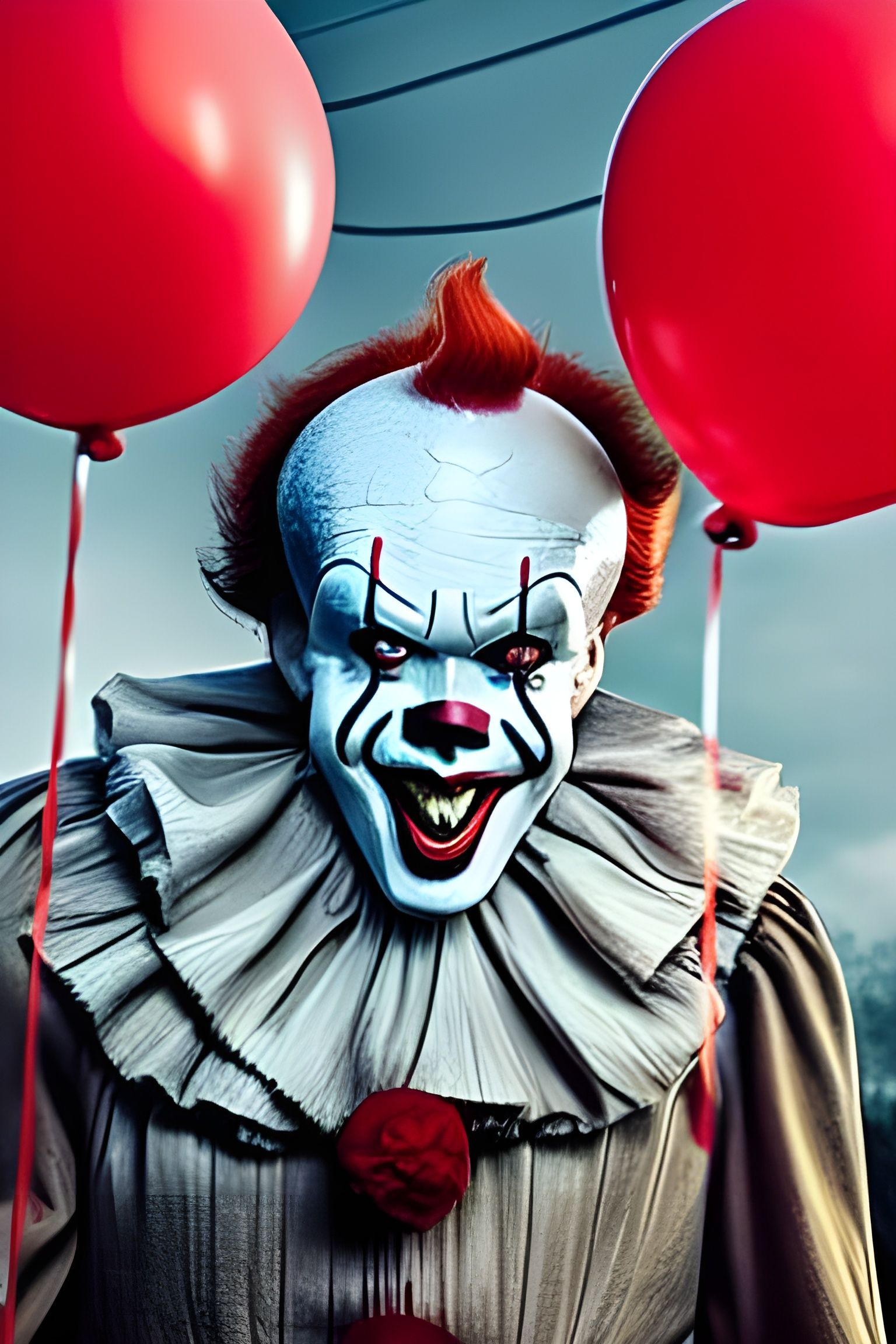 Pennywise the Clown with Red Balloons