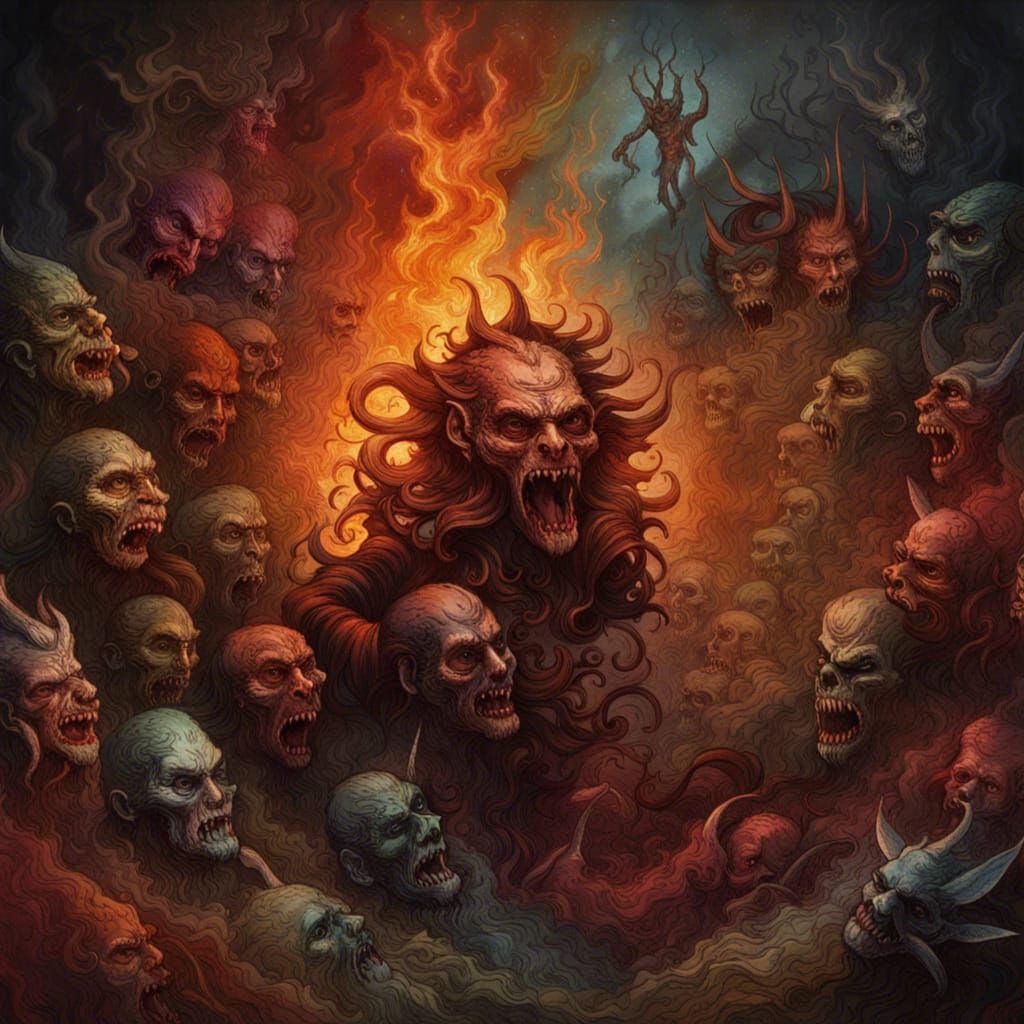 Infernal Nightmare: A Burning Hellscape of Demons