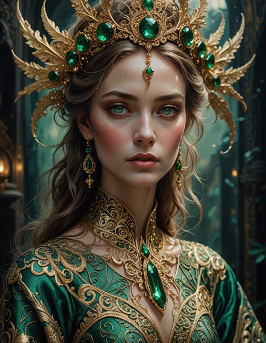 Golden Goddess in Enchanted Haze