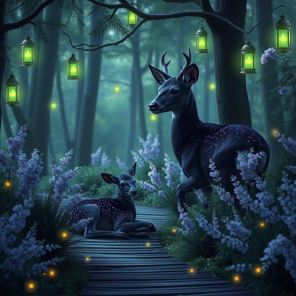 Whispers in a Dreamlike Cypress Forest