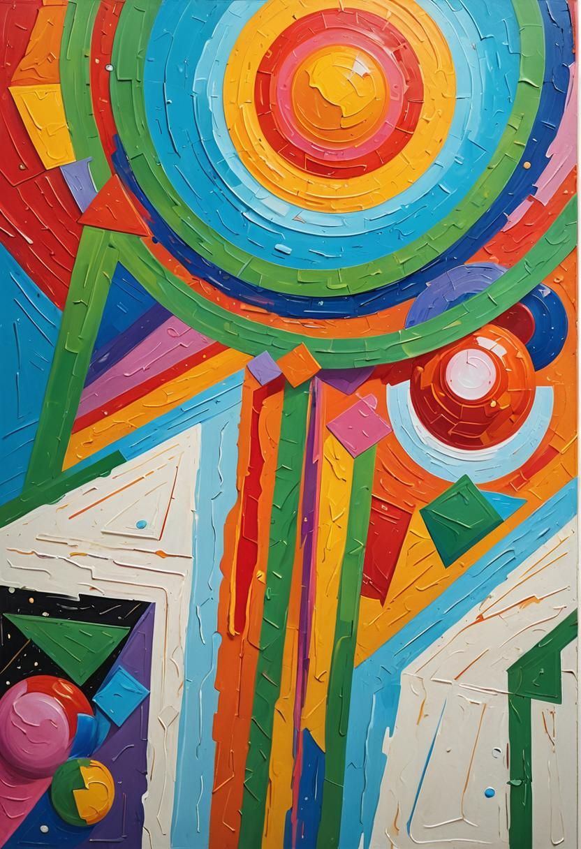 Glowing Orb in Surreal Geometric Landscape