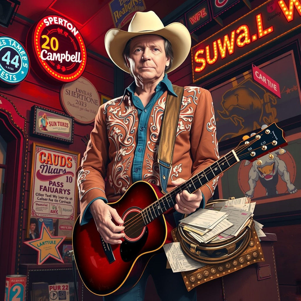 Rhinestone Cowboy Pop Art Illustration