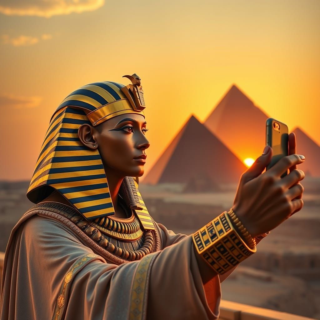 Pharaoh's Selfie: Ancient Egypt Meets the Modern Age