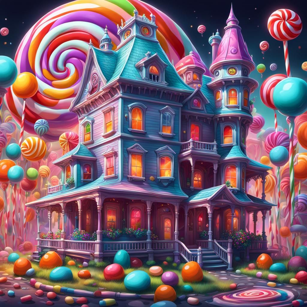 Candy Art Style Haunted Ghost House