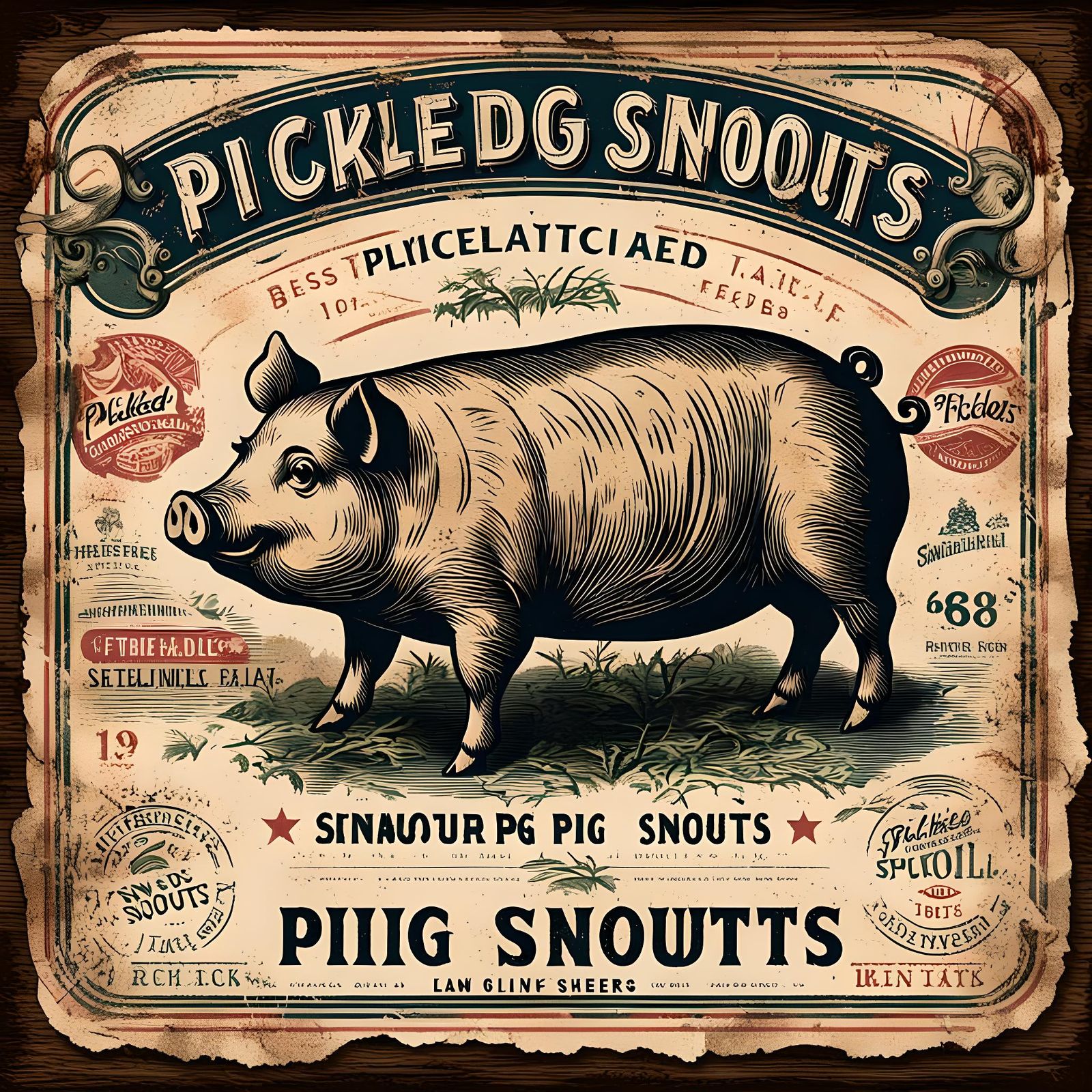 Pickled Pig Snouts Product Packaging