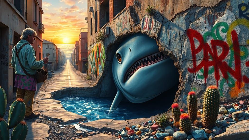 Renaissance Masters Create Surreal Street Art