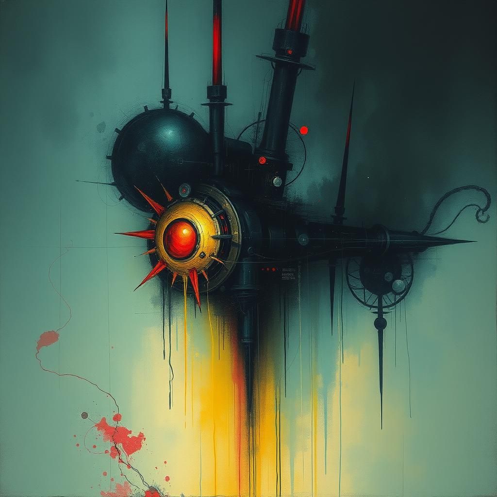 Sinister Submechanophobia in Abstract Digital Art