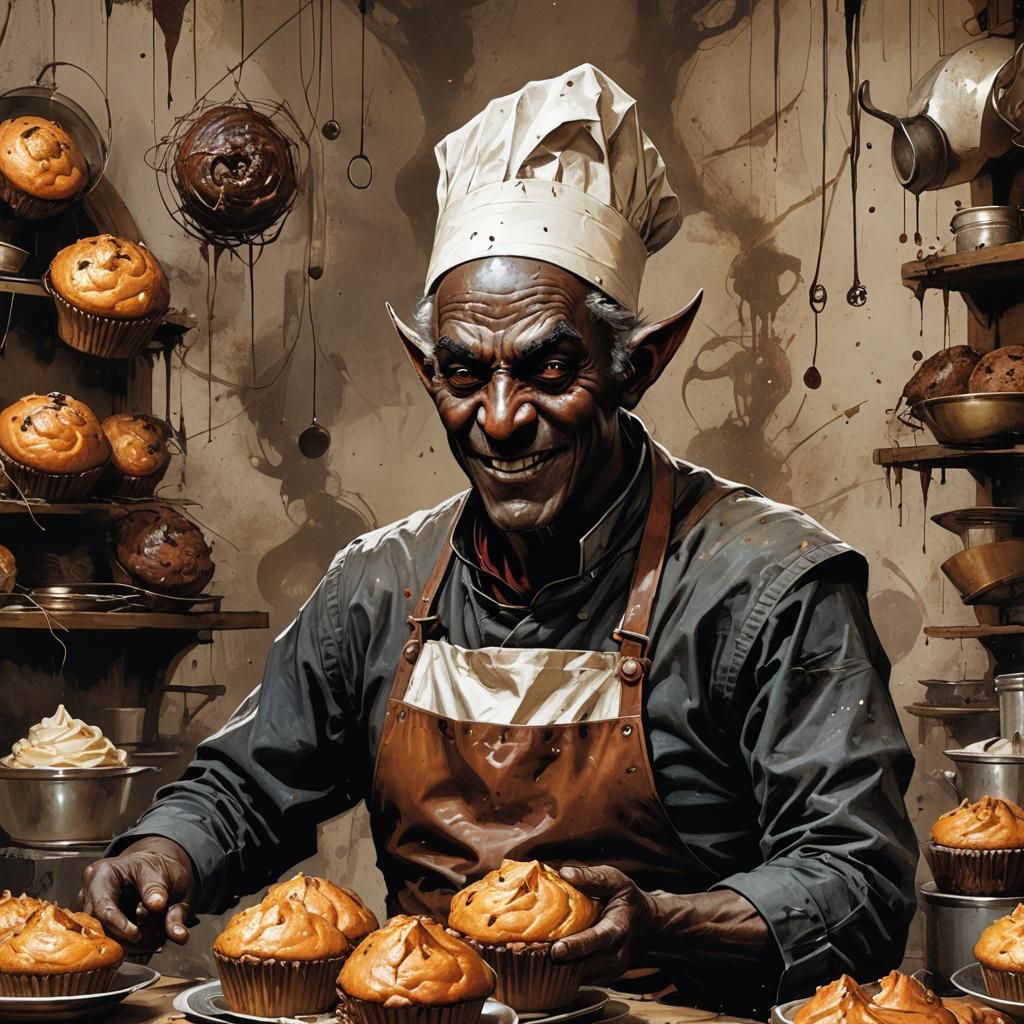 The Happy Dark Elf Baker