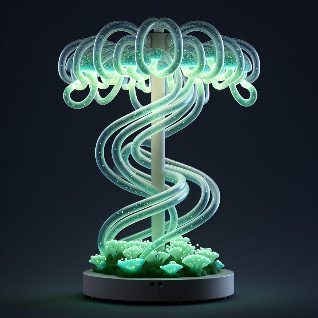 Bioluminescent Algae Lamp: Organic Illumination