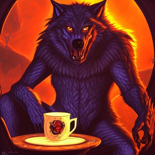 Werewolf of London Drinks Tea in D&D Style
