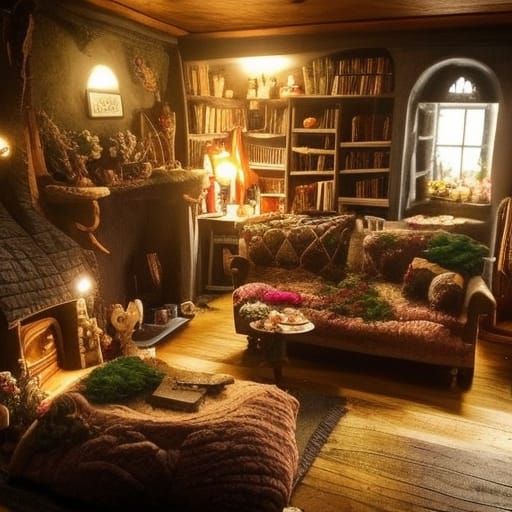 Interieur maison Hobbit...