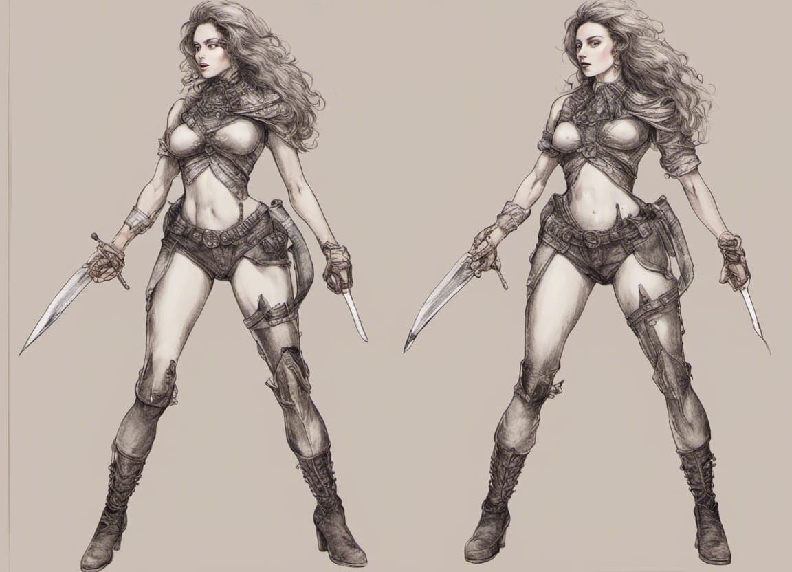 Sketch - warrior woman