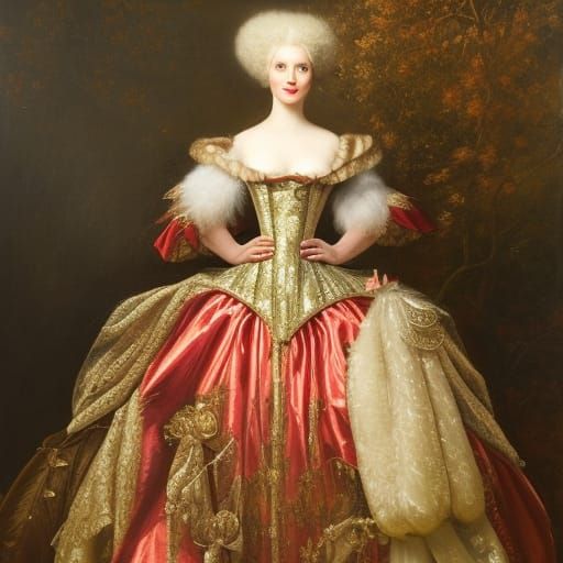 The beauty of a 18th century woman