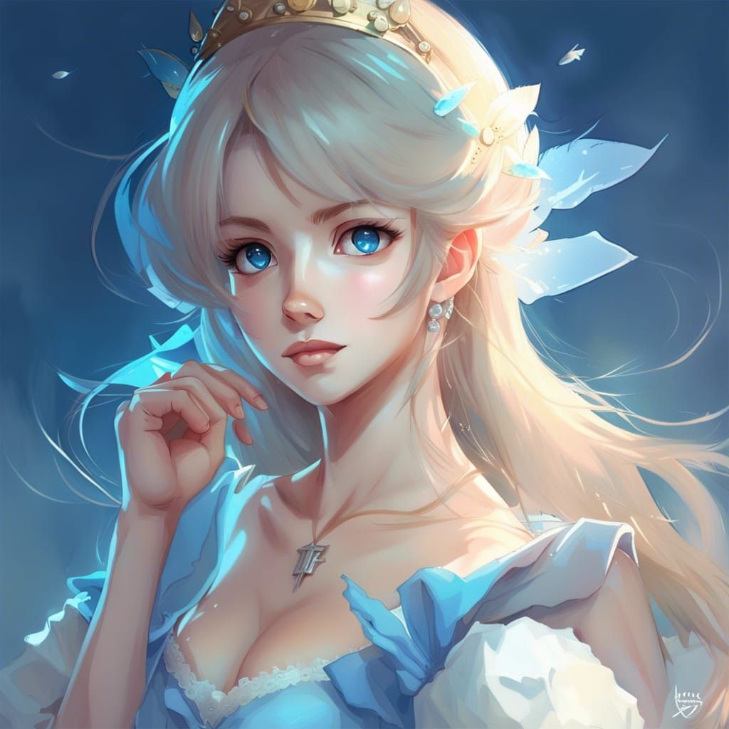 Anime Cinderella Portrait in Krenz Cushart Style