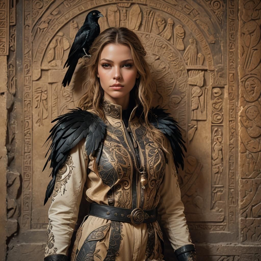 Avian Mercenary in Magical Realism Style