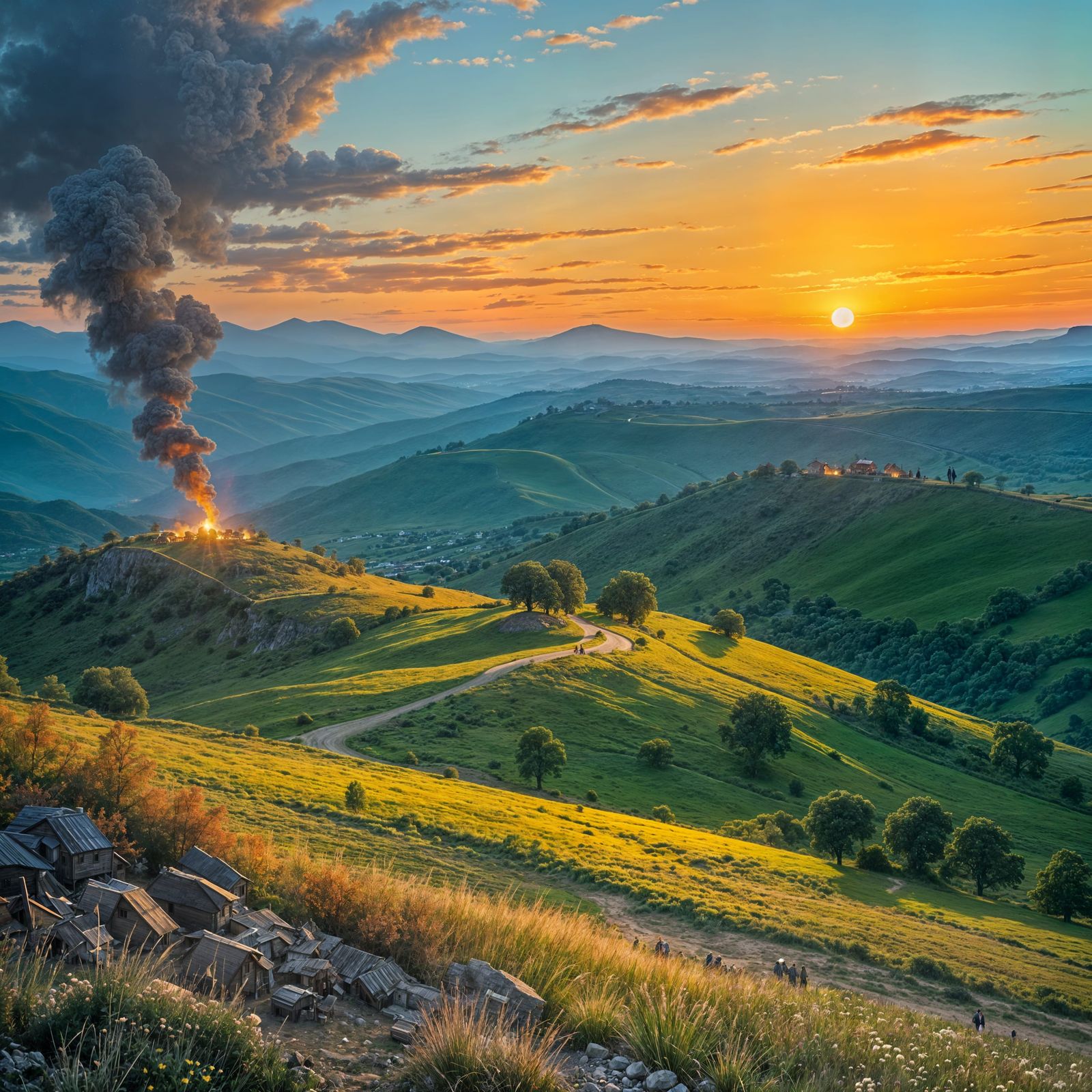 Majestic Hilltop Celebration in Earthy Tones