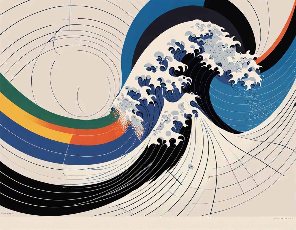 art by Massimo Vignelli, Paul Rand, modern PowerPoint cover for Network Insight, combating AI misinformation, abstract d...