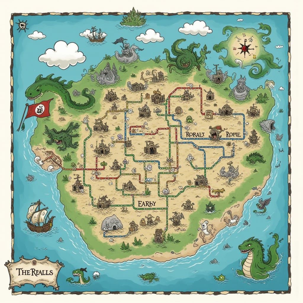 Abstract Digital Art with Vibrant Colors and Geometric Shape...