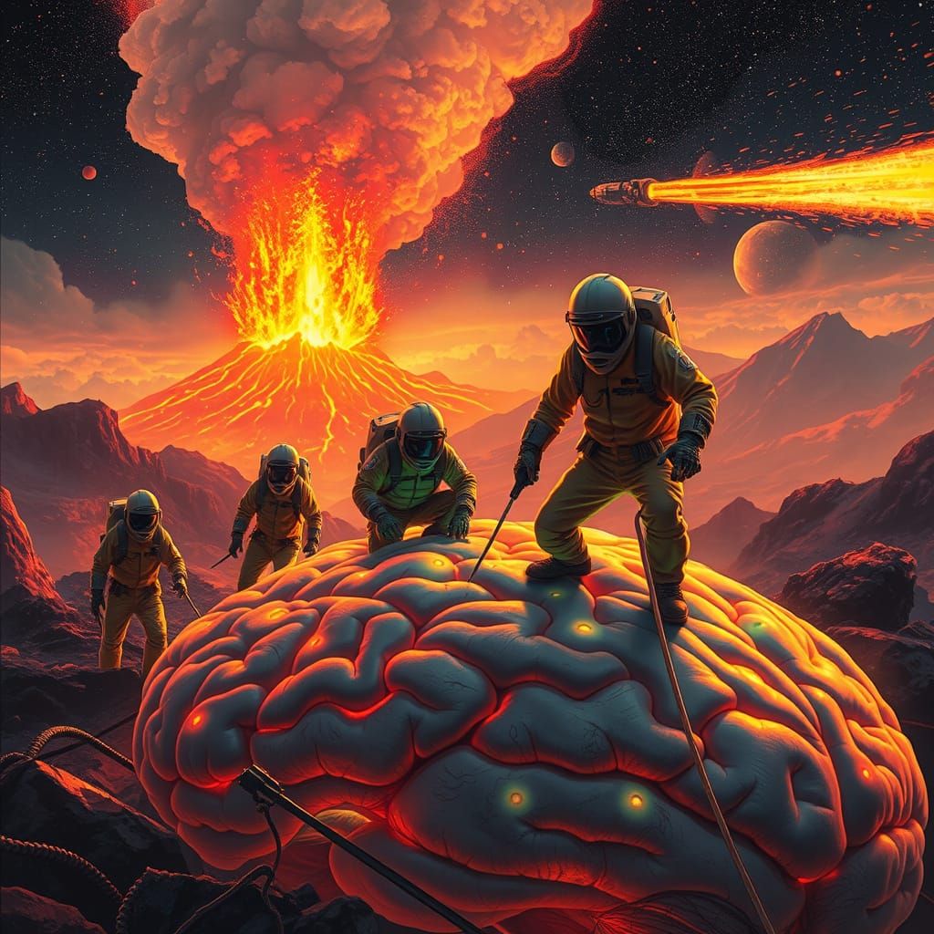 Surreal Archeologists Uncover Cerebral Cortex in a Volcanic ...