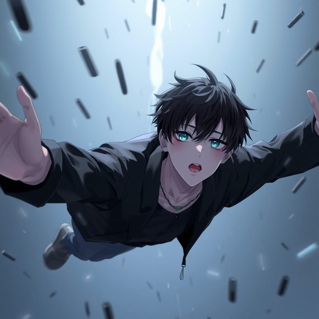 Mysterious Youth Drowning in Darkness