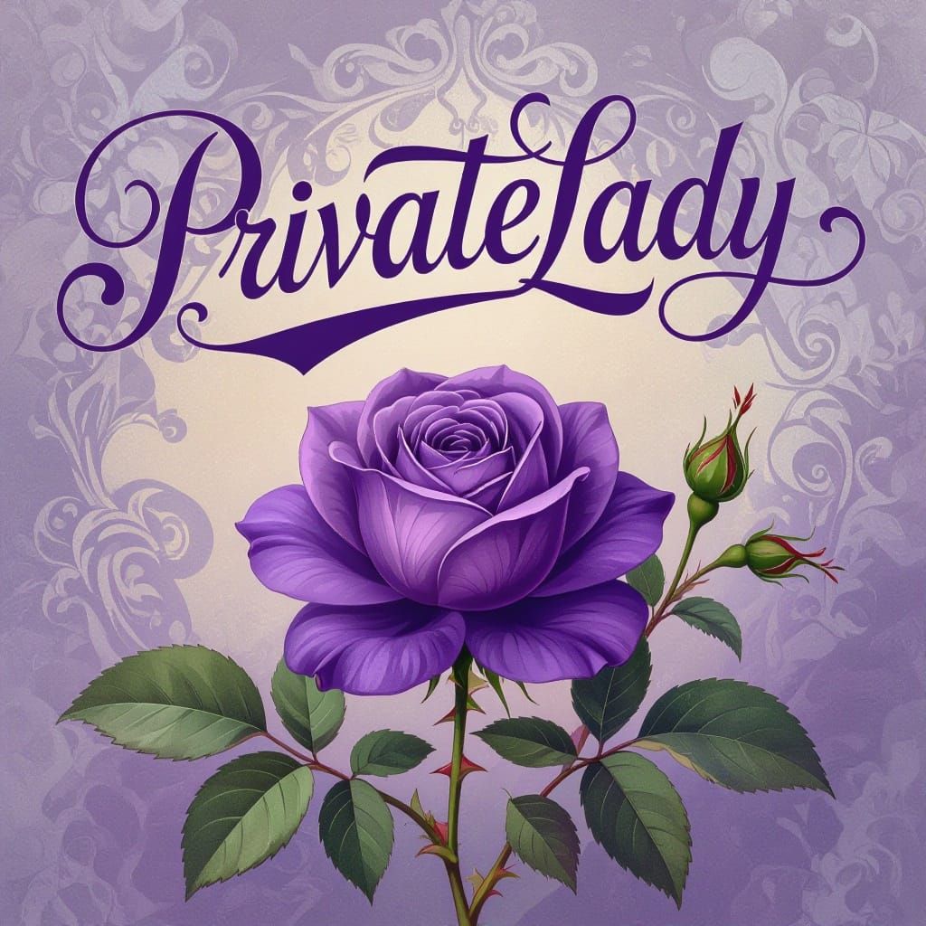 Elegant Art Nouveau Botanical Portrait of PrivateLady