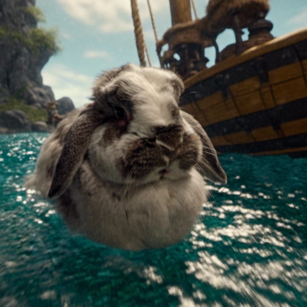 Pirate Rabbit Adventure on the High Seas
