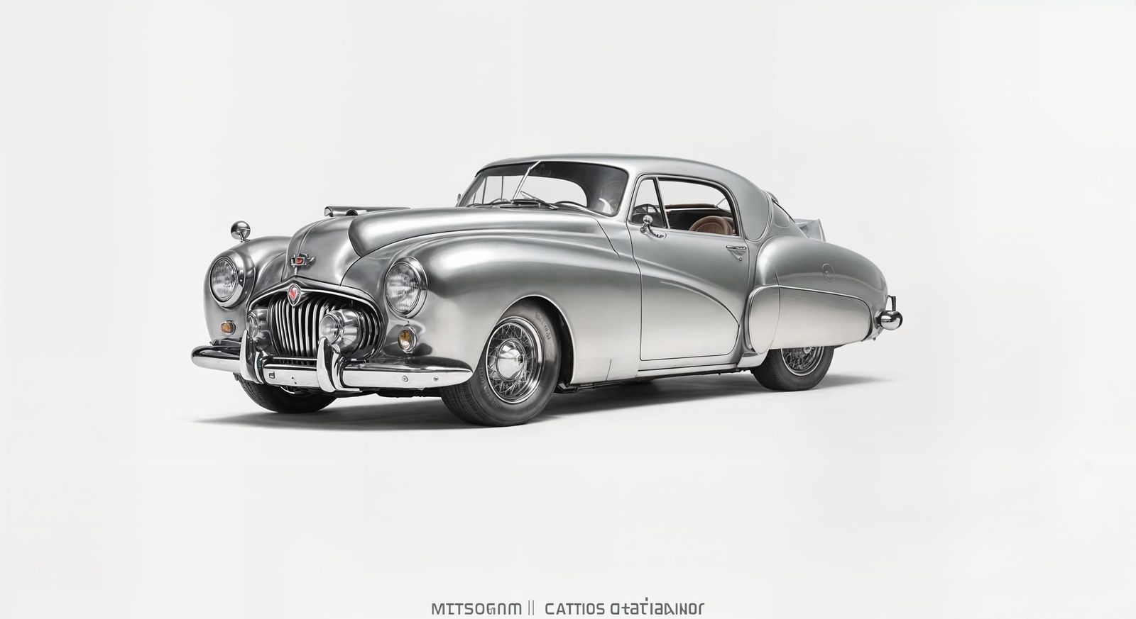 1953 Silver Sports Car in Cinematic Style