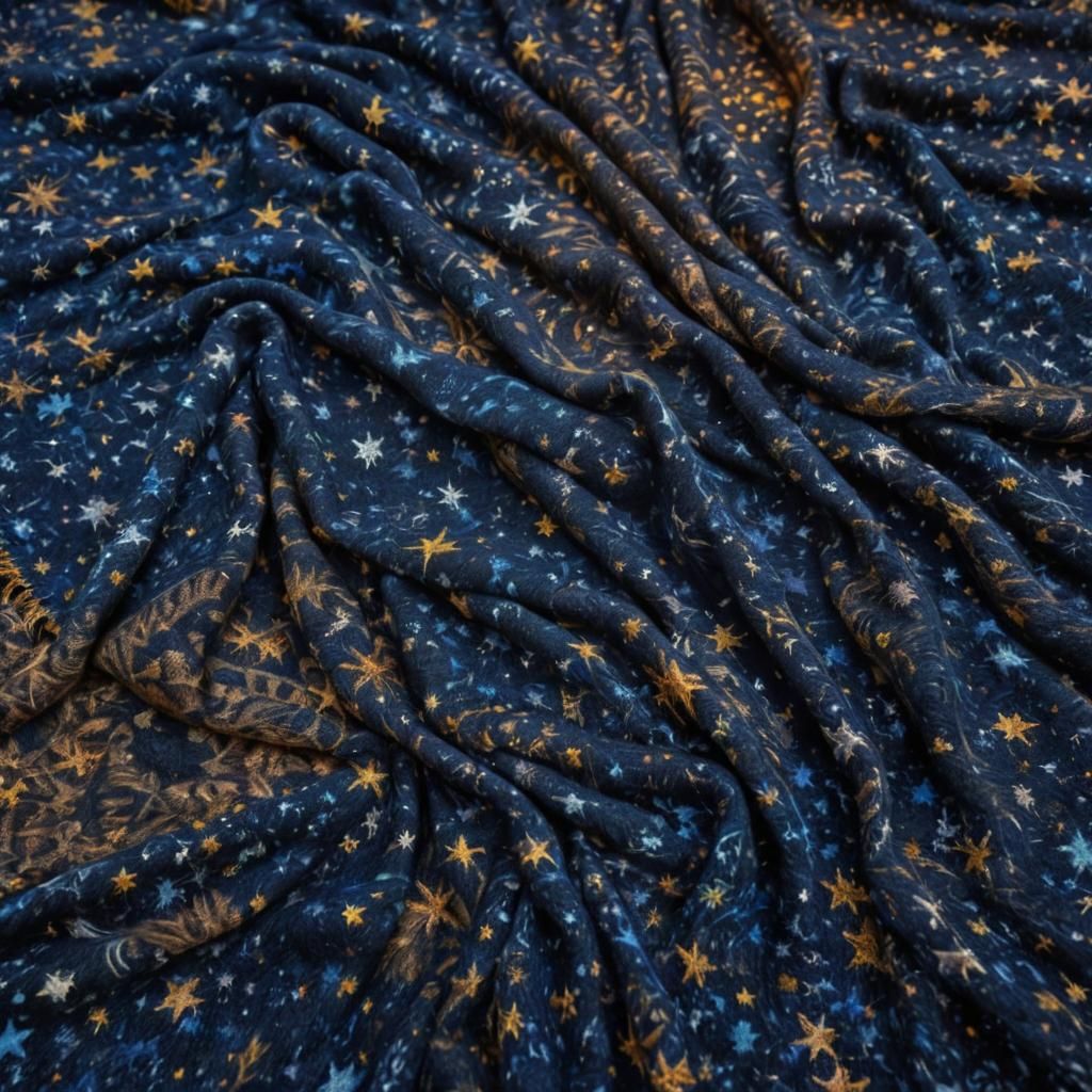 Intricately Woven Blanket of Seasons in Starry Moonlight