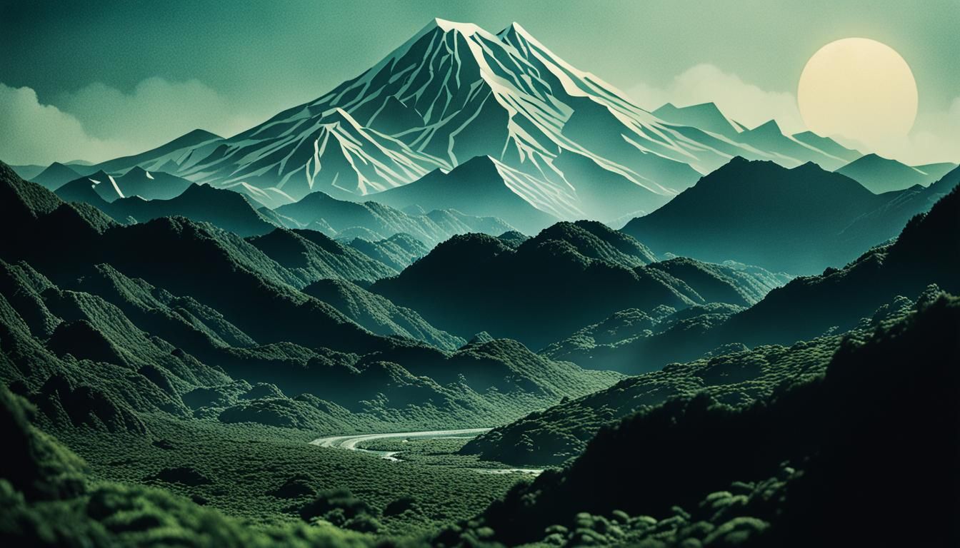 Paper-Cut Landscapes and Animals in Cinematic Style