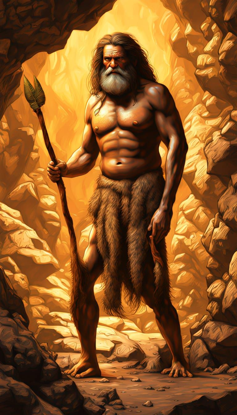 Caveman Artist Depicts Successful Hunt in Hyperrealistic Sty...