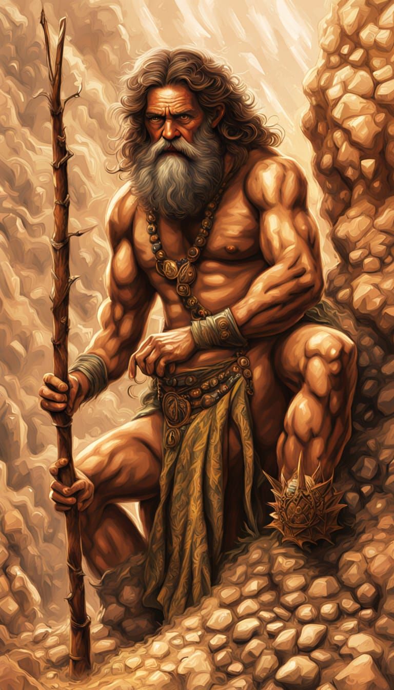 Caveman Depicts Successful Hunt with Charred Stick Wand