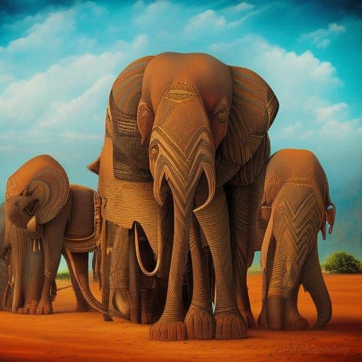 Fantastical African Art in Detailed Matte Painting