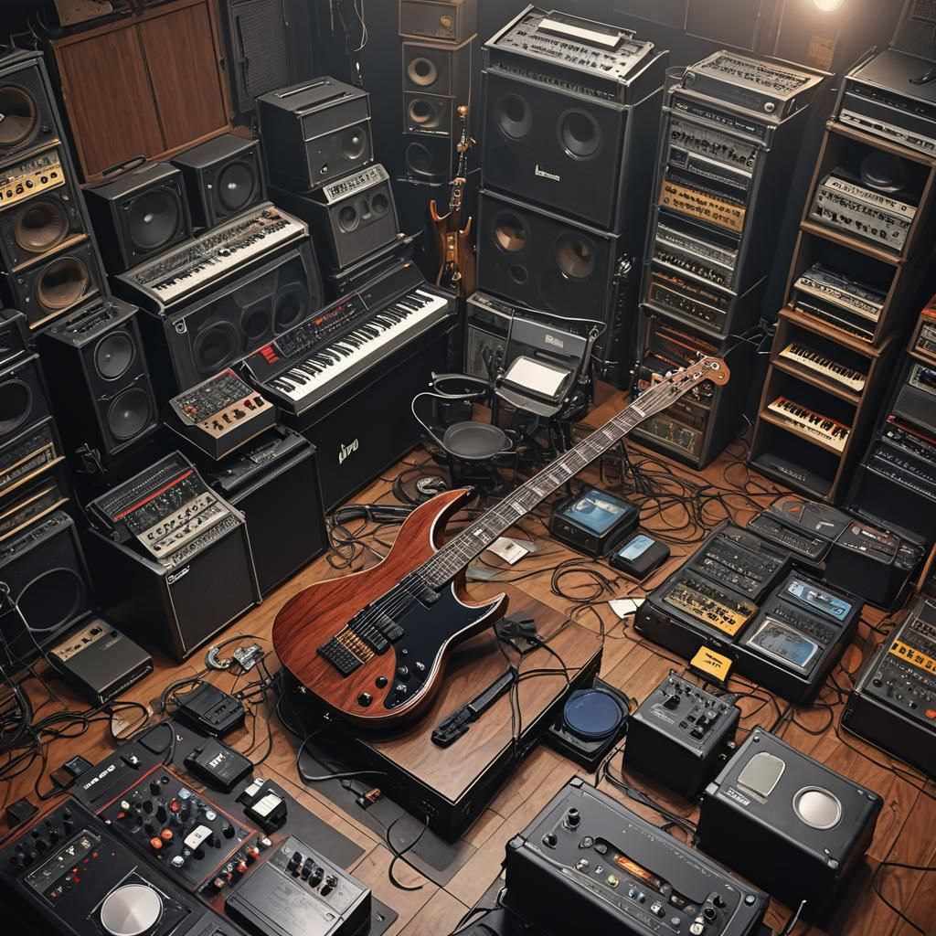 Heavy Metal Band Scientific Uppercut Recording Studio Art