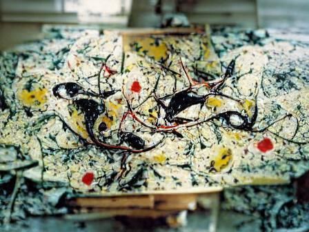 Abstract Expressionist Action Painting in Pollock Style