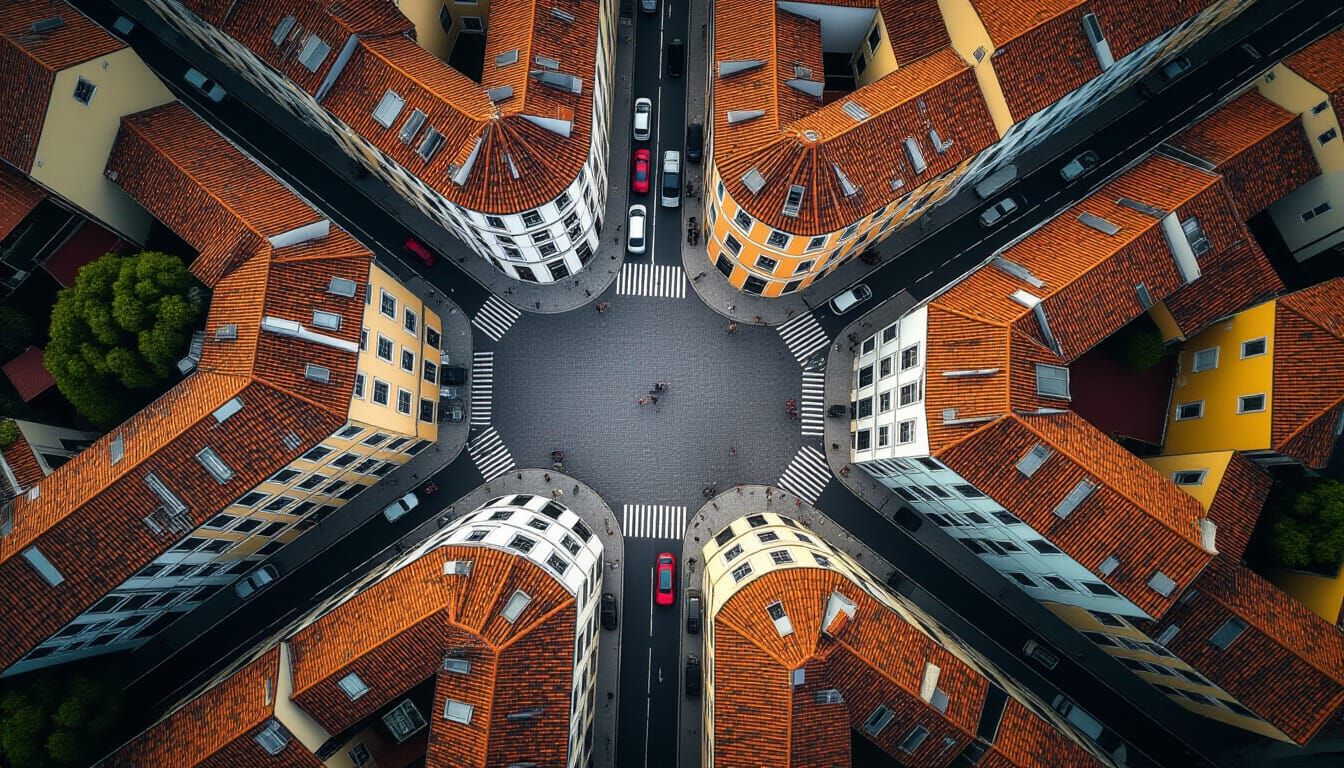 Hyperrealistic Bird's-Eye View in HDR