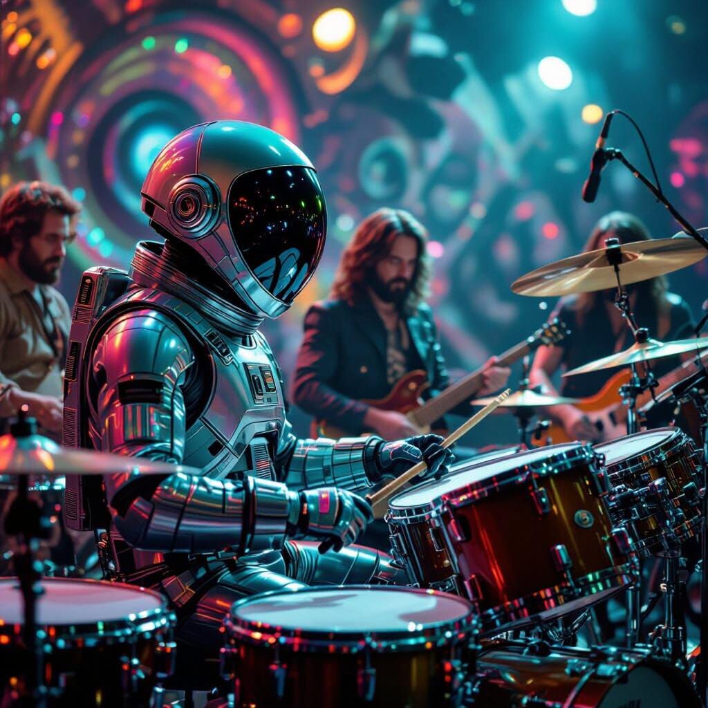 Alien Plays Drums with Grateful Dead
