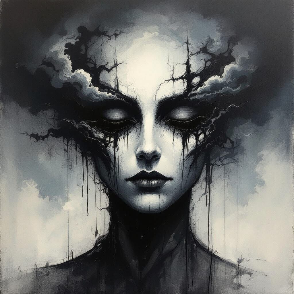 Macabre Sketch of Dark Surrealism