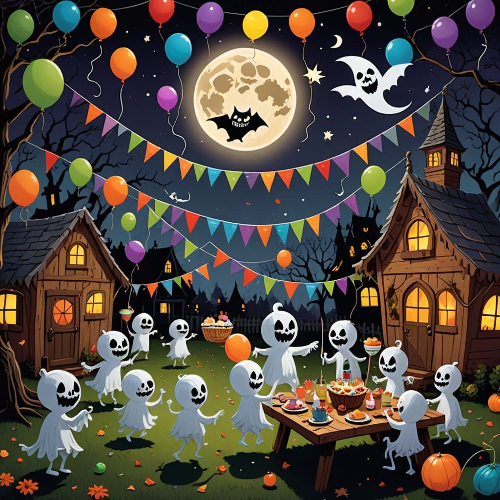 Ghostly Garden Birthday Bash with Bat Piñata