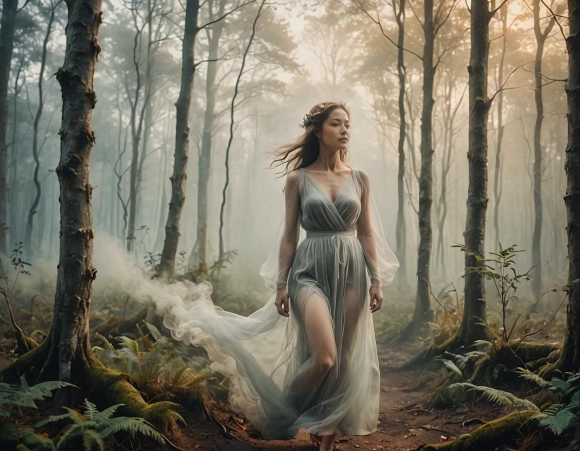 Picturesque Haze: Vaporous Beauty in Tranquil Scene