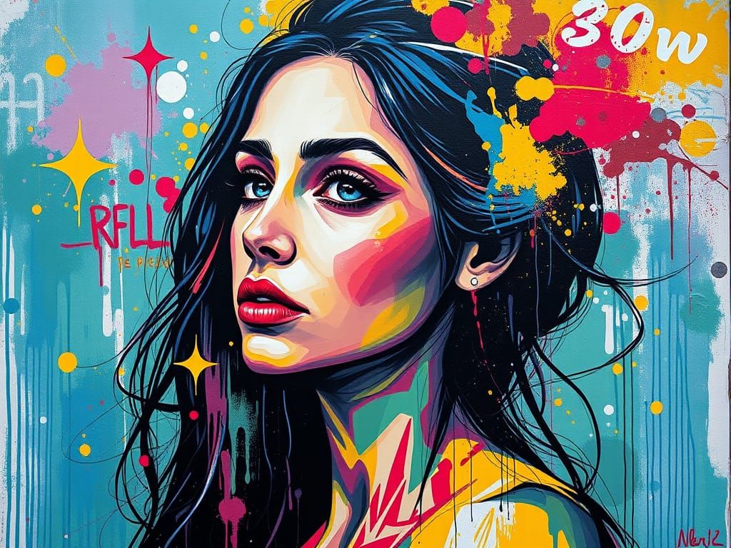 Woman's Portrait in Impossible Street Art Perspectives