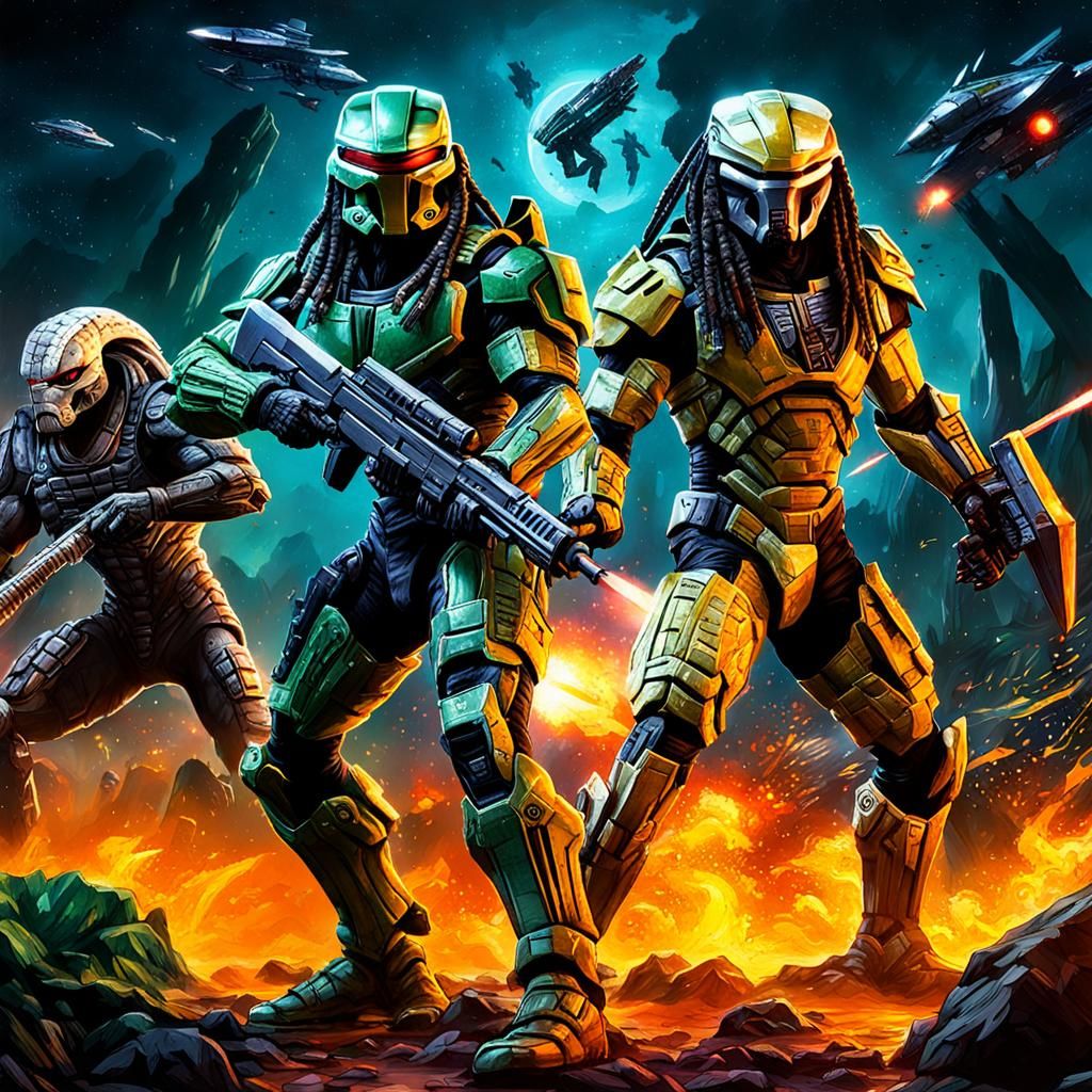 Epic Battle: Master Chief vs Predator vs Alien
