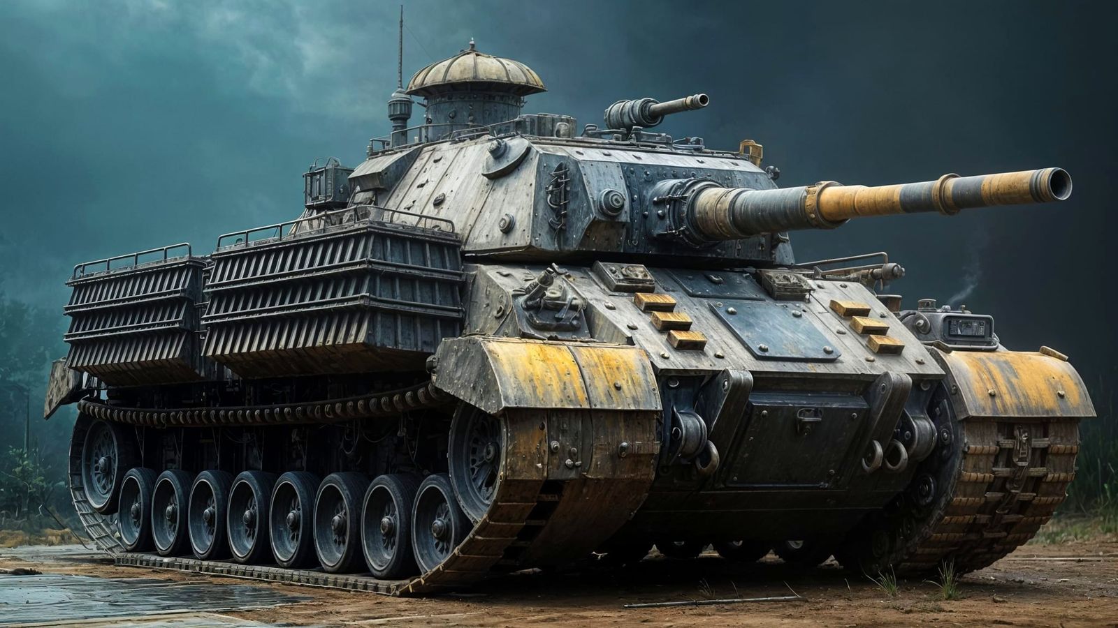 Cyberpunk War Machine in Industrial Style